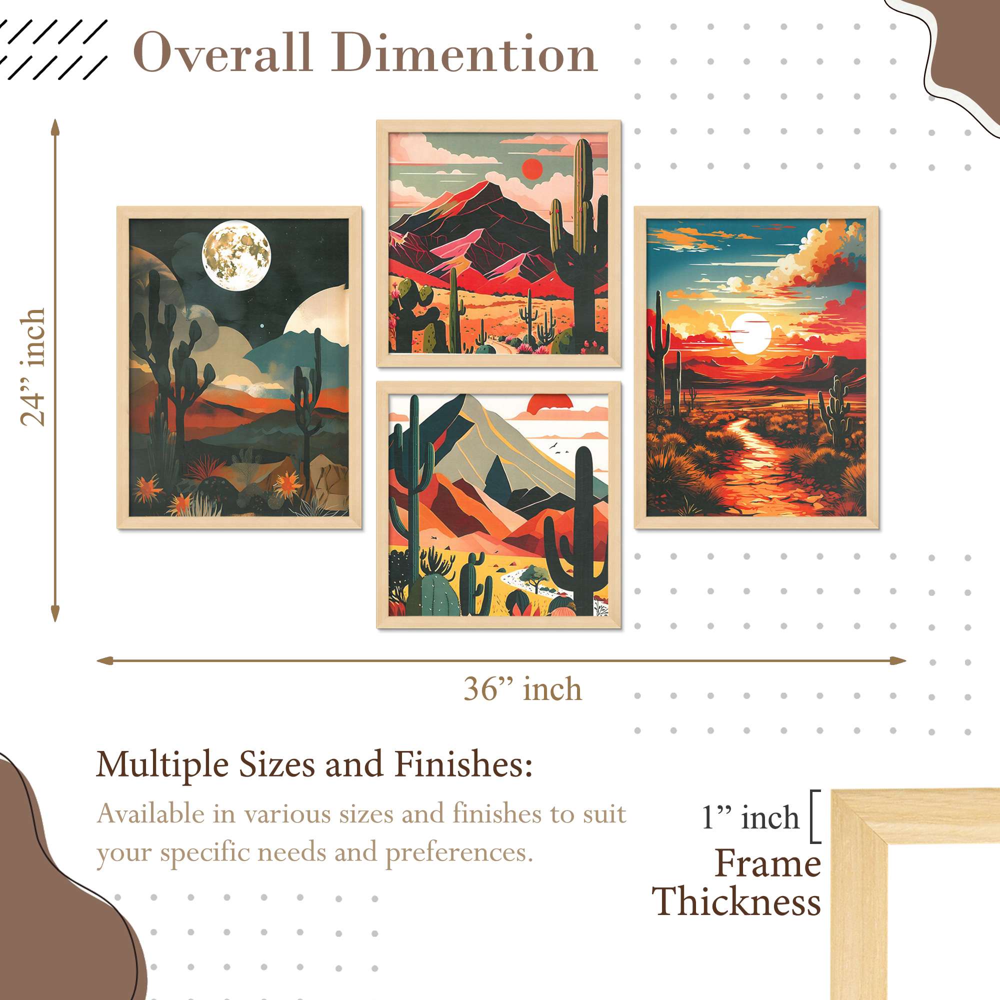 SET OF 4 DIGITAL WALL PAINTING - Image 3